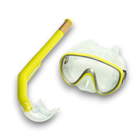 E41229 Набор для плавания взрослый маска+трубка (ПВХ) (желтый) , 10021824, Наборы для плавания