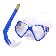 E41231 Набор для плавания взрослый маска+трубка (ПВХ) (синий) , 10021826, ЛАСТЫ МАСКИ ТРУБКИ