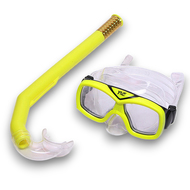 E41235 Набор для плавания детский маска+трубка (ПВХ) (желтый) , 10021830, ЛАСТЫ МАСКИ ТРУБКИ