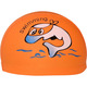 E41275 Шапочка для плавания детская Дельфин (ПУ) (оранжевая)