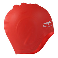 E41549 Шапочка для плавания силиконовая анатомическая (красная), 10021923, Шапочки силиконовые