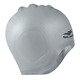 E41550 Шапочка для плавания силиконовая анатомическая (серебро)