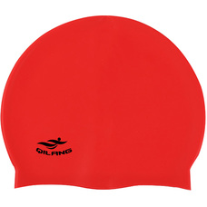 E41563 Шапочка для плавания силиконовая взрослая (красная)