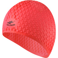 E41535 Шапочка для плавания силиконовая Bubble Cap (красная), 10021946, Шапочки силиконовые