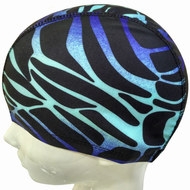 C33689 Шапочка для плавания взрослая полиэстер (сине/голубая), 10016747, Шапочки текстильные