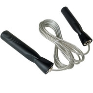 C33278 Скакалка Трос с подшипником 2,8 м. пластиковые ручки (черная), 10017086, СКАКАЛКИ