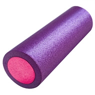 PEF45-4 Ролик для йоги полнотелый 2-х цветный (фиолетовый/розовый) 45х15см. (B34492), 10019271, ЙОГА РОЛИКИ