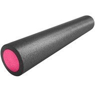 PEF90-12 Ролик для йоги полнотелый 2-х цветный (черный/розовый) 90х15см. (B34500), 10019292, ЙОГА РОЛИКИ