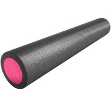 PEF90-12 Ролик для йоги полнотелый 2-х цветный (черный/розовый) 90х15см. (B34500)