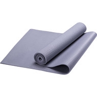 HKEM112-04-GRAY Коврик для йоги, PVC, 173x61x0,4 см (серый), 10019503, PVC/ПВХ