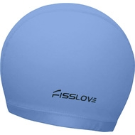 R18191 Шапочка для плавания "Fisslove" (ПУ) (синяя), 10020980, Шапочки текстильные
