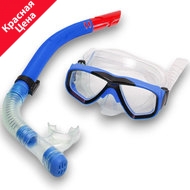 E41219 Набор для плавания детский маска+трубка (ПВХ) (синий) , 10021814, Наборы для плавания