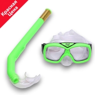 E41236 Набор для плавания детский маска+трубка (ПВХ) (зеленый) , 10021831, Наборы для плавания
