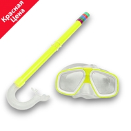 E41237-5 Набор для плавания детский маска+трубка (ПВХ) (желтый) , 10021809, Наборы для плавания