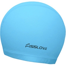 R18191-A Шапочка для плавания "Fisslove" (ПУ) (голубая)